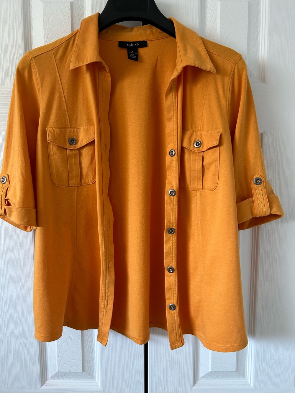 Style & Co.Women’s Terracotta Button-Front   Shirt, knitwear